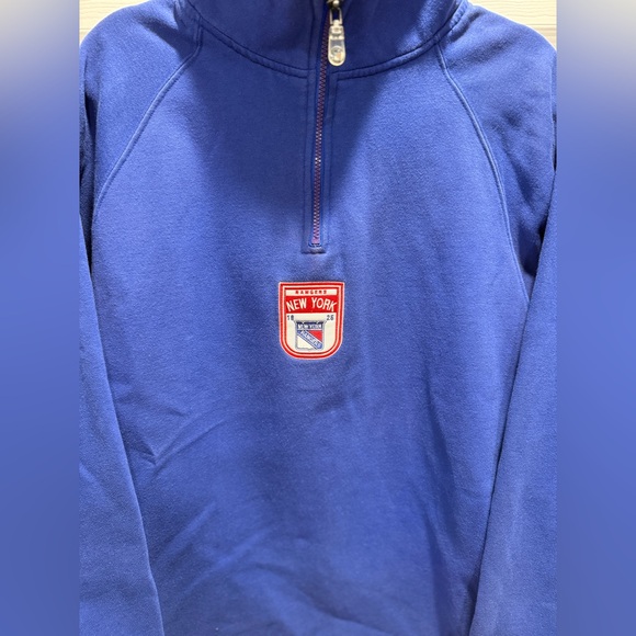 Nike New York Rangers Quarter Zip Fleece Pullover Size M Embroidered Logo - Picture 4 of 11